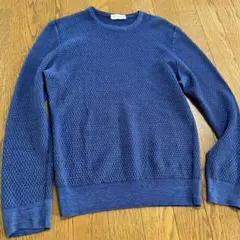 イタリア製【美品】グランサッソGRAN SASSOインディゴ染ウールニットS