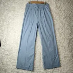 Mサイズ ライトブルー ハイウエスト ストレートパンツ