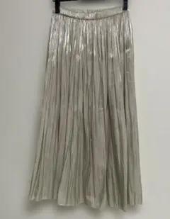 リバーシブルラメ入りプリーツスカート