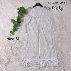 AS KNOW AS PINKY サイズM相当 レース シースルー カーディガンのサムネイル