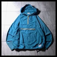 DQM アノラックパーカー ナイロンジャケット ドローコード 水色