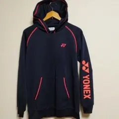 YONEX ポリエステルパーカー Lサイズ ネイビー×オレンジ