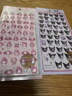 新品　マイメロ＆クロミ　ボンボンドロップシールミニ