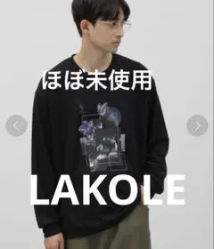 LAKOLE【極美品】フラワーグラフィックT black Mのサムネイル