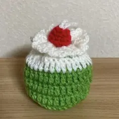 クリームソーダ 巾着 さくらんぼ 編み物 小物入れ ハンドメイド