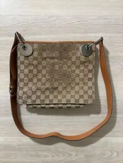 グッチ GGキャンバス 巾着 ハンドバッグ ポーチ ドローストリング