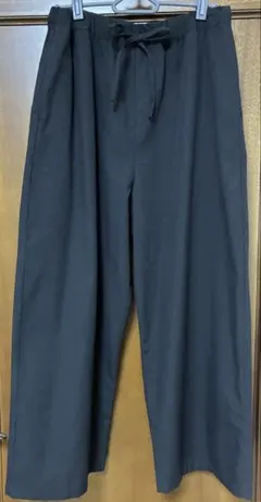 Samansa Mos2 ブラック イージーストレートパンツF-M