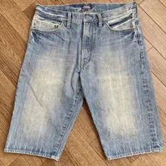 Purple&Yellow デニム ショートパンツ L ヴィンテージ加工のサムネイル