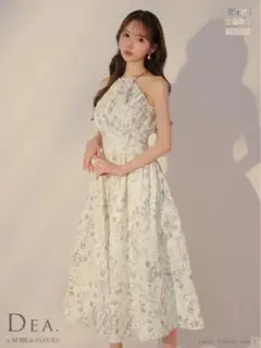 Dea.by robe de fleurs フレアロングドレス gray/M