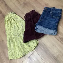 GU スカート キュロット ショートパンツ 110 女の子 キッズ まとめ売り