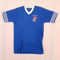 80sヴィンテージ『ザ・ローリングストーンズ』ツアーTシャツ 米国製 ブルー L