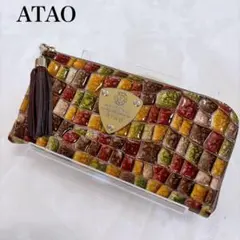 美品 ATAO アタオ L字ファスナー 長財布 リモヴィトロ マーブル レザーのサムネイル