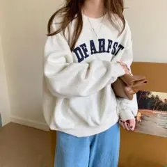 トレーナー ロゴ グレー L カジュアル スウェット シンプル おしゃれ 可愛い