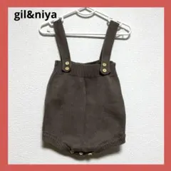 【美品】gil&niya ニット ロンパース 73cm ブラウン　韓国子供服