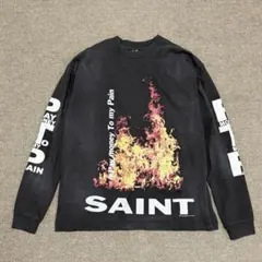 セントマイケル　ロンT フレイムデザイン SAINT フレイムデザイン ロングスリーブTシャツ - メルカリ