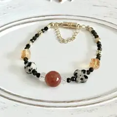 ブレスレット　パワーストーン 天然石　ハンドメイド(サンストーン等使用)