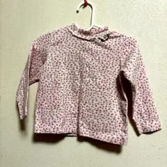 子供服　ピンク 小花柄 長袖シャツ