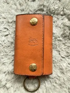 IL BISONTE イルビゾンテ レザー キーケース オレンジ 6連