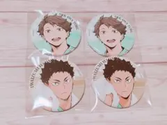 ハイキュー!! 極楽湯 及川徹 岩泉一 缶バッジ 4個セット