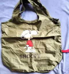 スヌーピー エコバッグ オリーブグリーン