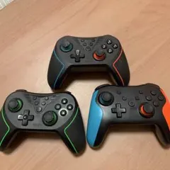 Switch用？ ワイヤレスコントローラー ブラック/グリーン/ブルー/オレンジ
