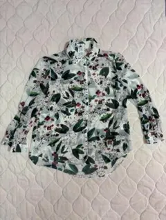 Sov. ソブ ボタニカル花柄シフォンブラウス 長袖 サイズ36 難ありで激安