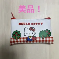 ハローキティ ポーチ リンゴデザイン シークレットフラットミニポーチ