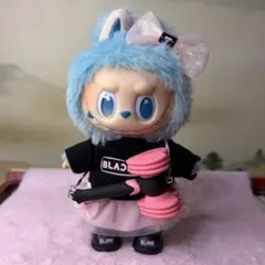 現品ラブブなど人形用BLACKPINK 推し活 ぬい服＆応援衣装 ペンライト付き