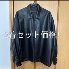 ☆2着セット価格！ナノ・ユニバース ブラック 合成皮革 ジャケット ☆