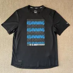 NIKE 美品　ランニング 半袖 Tシャツ ブラック(M)