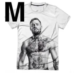 【新年特別価格】UFC コナー・マクレガー　半袖Tシャツ　白黒　M