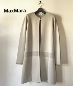 3921A美品 マックスマーラ クチートアマーノ ロングリバーコート M