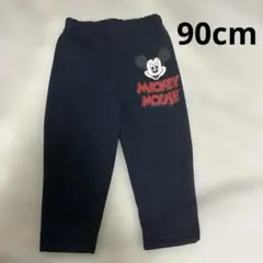 美品 90cm 男の子 女の子 パンツ 長ズボン ディズニー ミッキーマウス 紺