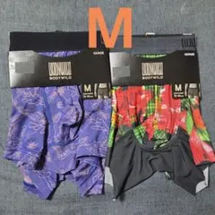 ボディワイルド メンズ ボクサーパンツ 前とじ 新品2点セット Mサイズ