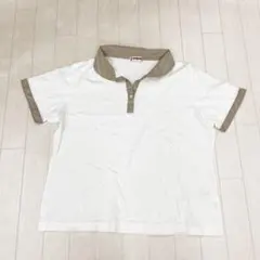 ゆ158★ McGregor 半袖 Tシャツポロ スキッパー ホワイト ベージュ