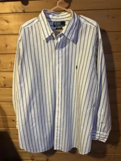 Polo by Ralph Lauren ブルーホワイトストライプシャツ