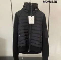 モンクレール★ハイブリッドダウンニット★定番★M★ブラック★正規品