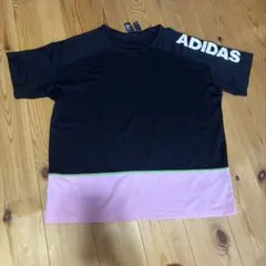 adidas 半袖 Tシャツ ブラック ピンク