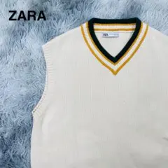 ZARA ザラ　ベスト　クリーム色