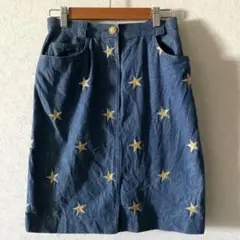 trenta due デニム スカート 星柄