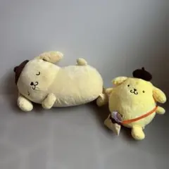 ポムポムプリンのぬいぐるみ 帽子とバッグ付き