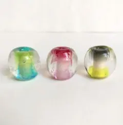 とんぼ玉　バイカラー３個セット G