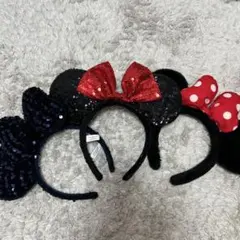 ディズニー　ミニー　カチューシャ3点セット