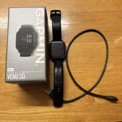 GARMIN VENU SQ ブラック 本体 充電ケーブル付き