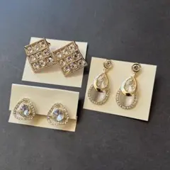 ピアスイヤリング 和装 着物 3点セット まとめ売り