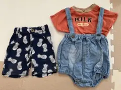 子供服　夏服　サロペットパンツ　Tシャツ　80cm まとめ売り