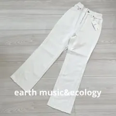 新品未使用☆ホワイトデニム☆フリンジ ルーズ ゴム デニムパンツ S