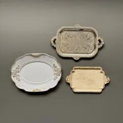 【3つセット】アクセサリー入れ　容器　皿　美品　アンティーク調デザイン