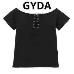 GYDA フロントレースアップオフショルトップス