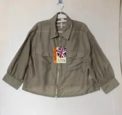 HK WORKS LONDON カーキ ジッパー付きジャケット LLサイズのサムネイル